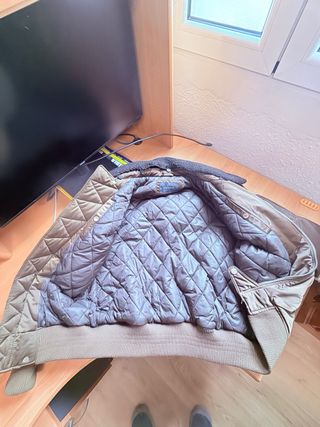 Cazadora Bomber Zara Man Talla M Verde militar