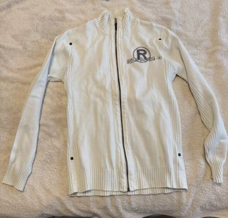 Chaqueta de punto blanca