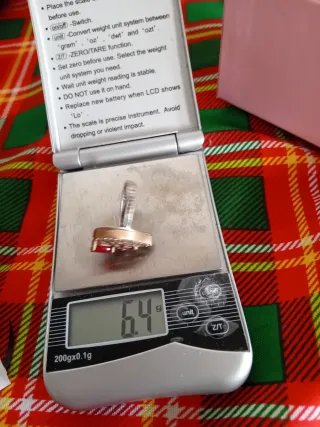 Anello Argento 925 con Pietra Rossa