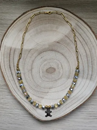 Collar Navideño Gingerbread Dorado