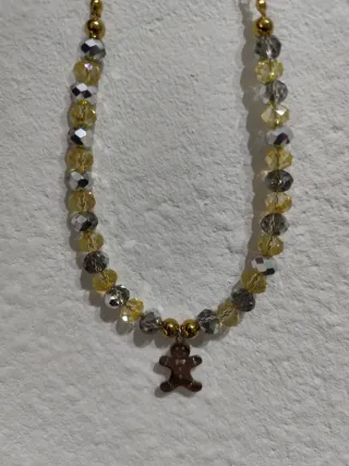 Collar Navideño Gingerbread Dorado