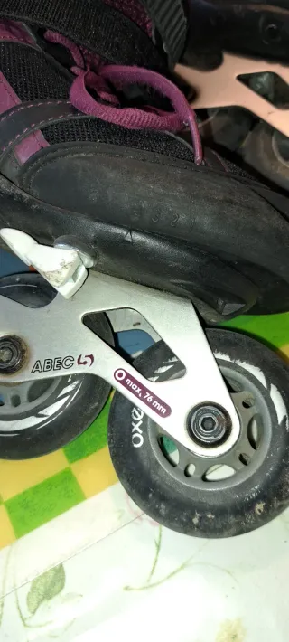 Patines línea Oxelo Roller Niños Negro con funda