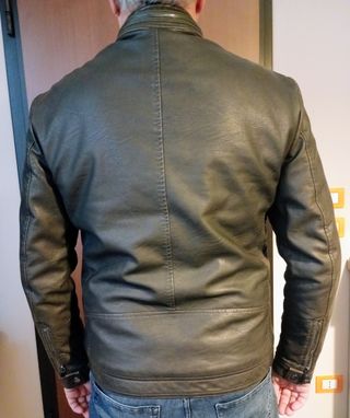 Giubbotto ecopelle nero taglia L