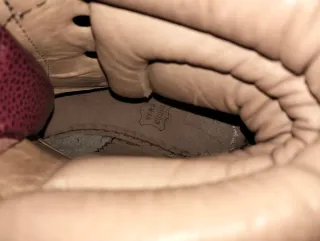 Scarponi antinfort. pelle beige/rossi