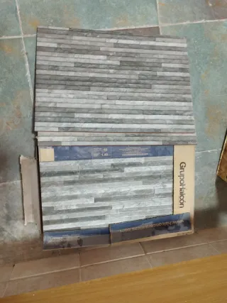 Azulejo Cerámico Pared Exterior Gris 31x45