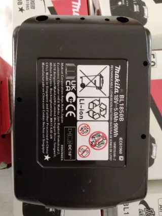 Baterías Makita BL1850B 18V 5.0Ah 6unidades