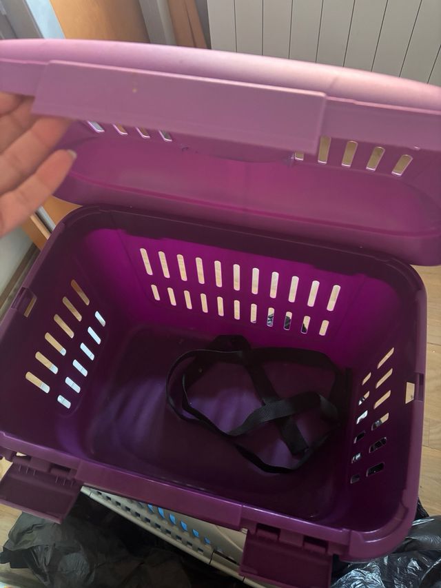 Transportín para mascotas morado