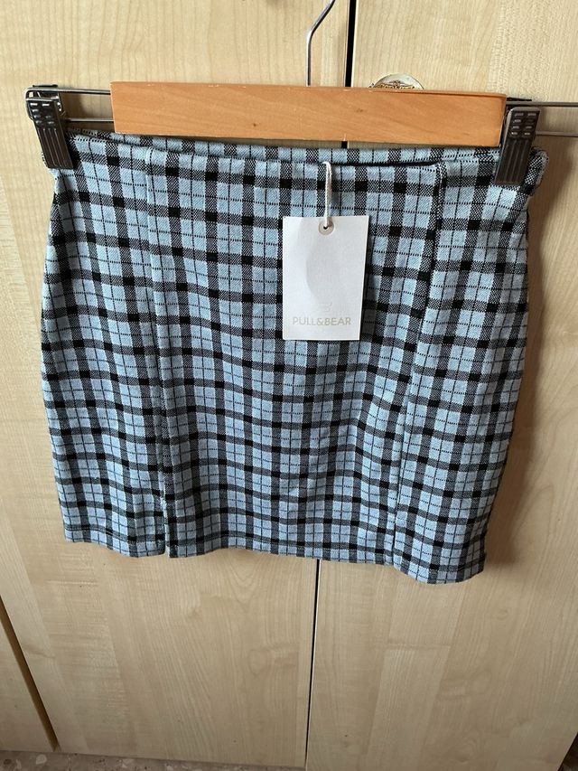 Falda cuadros Pull and Bear Talla S