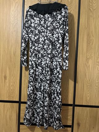 Vestido Sfera floral negro y blanco