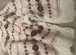 Jersey Zara oversize rosa y blanco