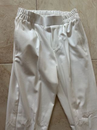 Pantalón blanco tipo chino de tela,XS,sin estrenar
