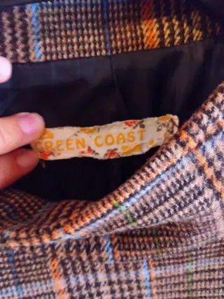 Abrigo Green Coast cuadros mujer