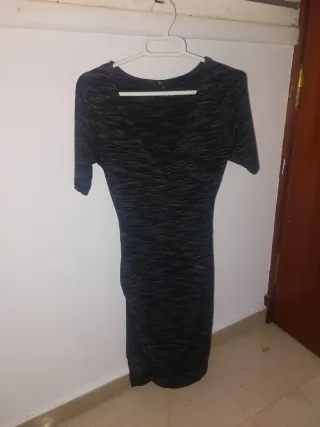 Vestido negro y gris