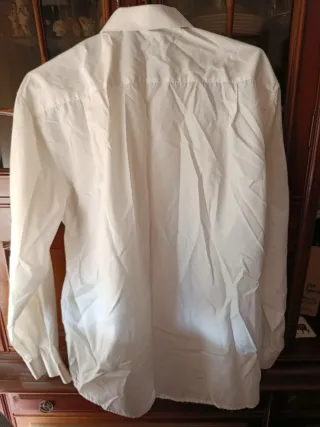 Camisa fallero adulto dorada y blanca