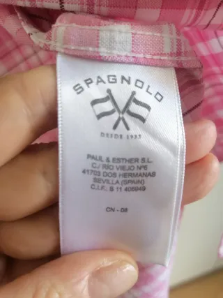 Camisa rosa de cuadros