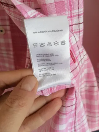 Camisa rosa de cuadros