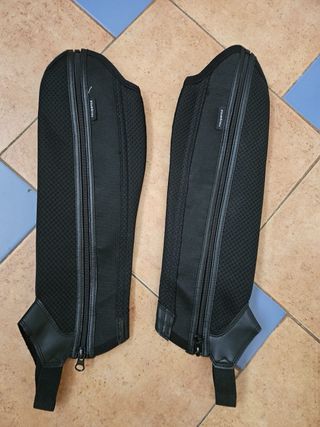 Casco y polainas equitación solo usado una vez