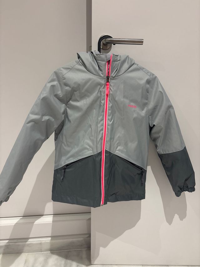 Abrigo WEDZE gris y rosa