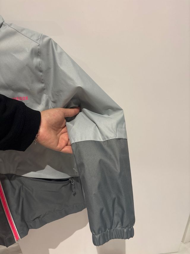 Abrigo WEDZE gris y rosa