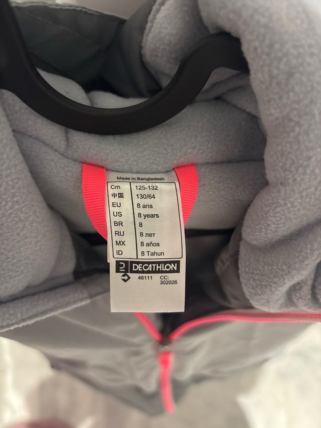 Abrigo WEDZE gris y rosa