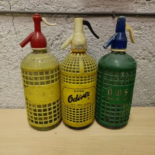 Bottiglie Sifone Antiche di Varie Marche