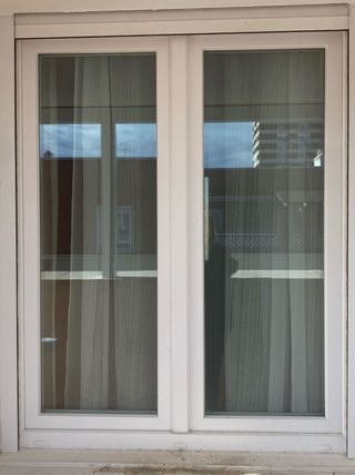 Ventana doble de PVC blanco