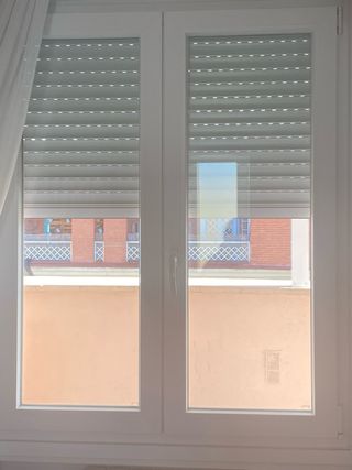 Ventana doble de PVC blanco