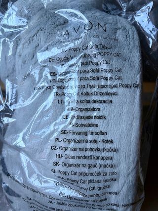 Organizador peluche gato gris