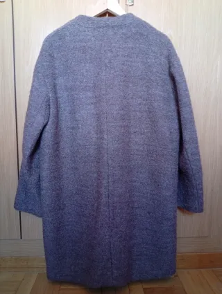 Abrigo Zara Lana Marrón claro Talla L