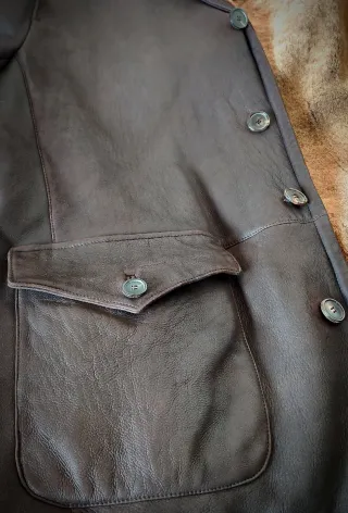 Abrigo Pedro del Hierro Piel Oveja Marrón