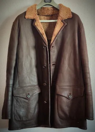 Abrigo Pedro del Hierro Piel Oveja Marrón