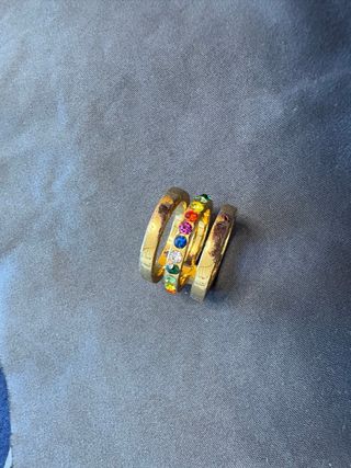 Anillo Bimba y Lola Multicolor Dorado