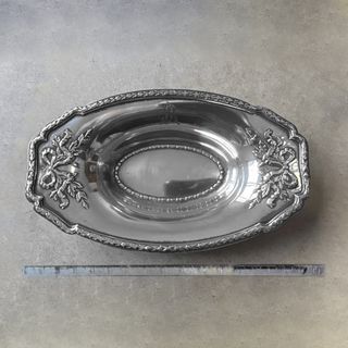 BANDEJA ANTIGUA DE PLATA MACIZA DE 916