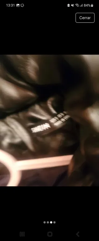 Chaqueta bomber Pull&Bear efecto piel negra