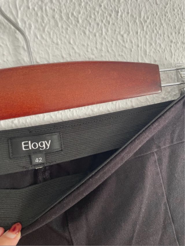 Pantalón Negro Elástico Mujer Talla 42