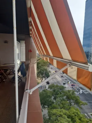 Toldo rayas naranja y blanco (2 ud de 2.62 )