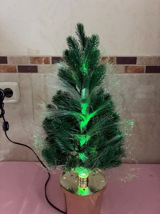Árbol Navideño Fibra Óptica y música