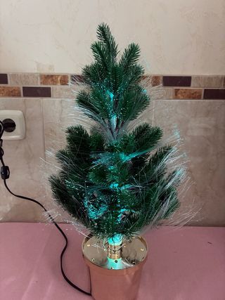 Árbol Navideño Fibra Óptica y música