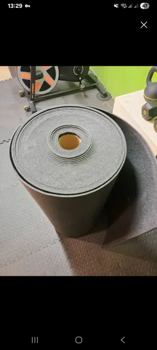 Rollo de caucho para gimnasio