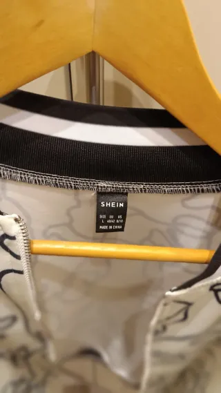 Bomber diseño dibujo blanco mujer Talla L