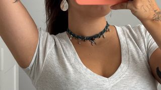 Collar macramé con colgantes