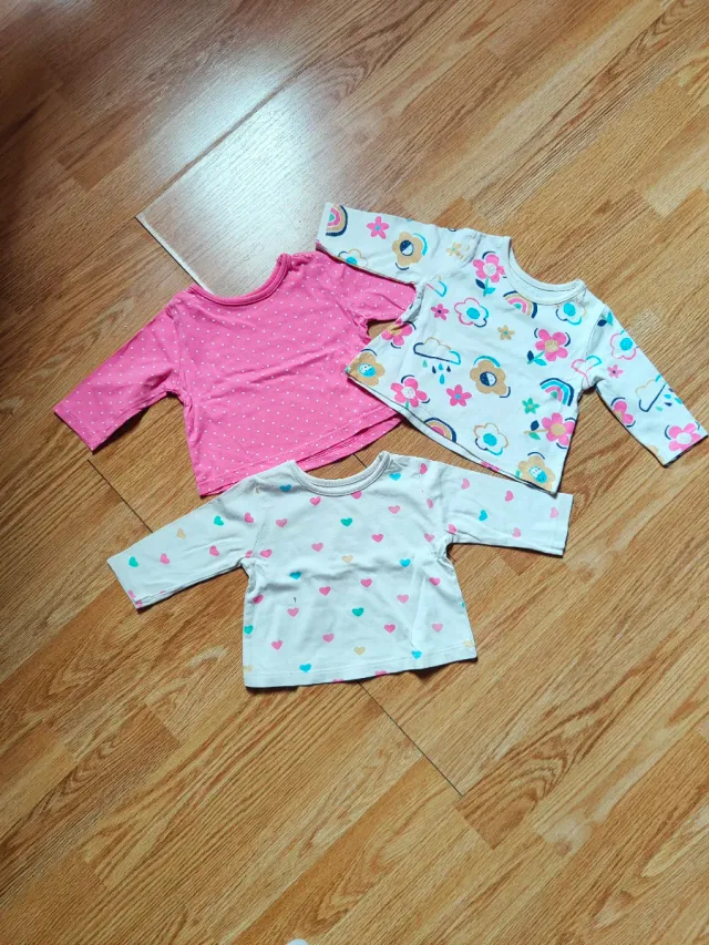 Lotto Body e Magliette Bimbe 0-3mesi Cotone