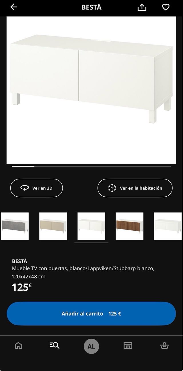 Mueble TV Besta IKEA blanco