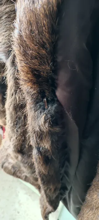 Abrigo de piel marrón