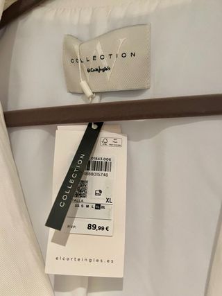 Blazer americana blanca El Corte Inglés