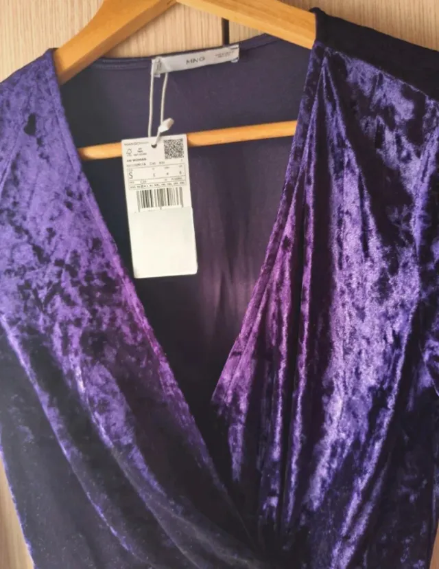 Vestido Mango Morado Talla S Nuevo etiquetado