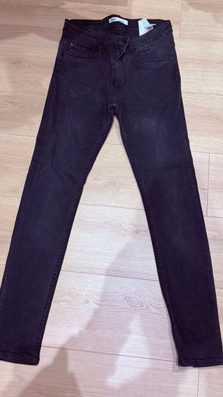 Pantalones vaqueros Zara azules marino talla 38