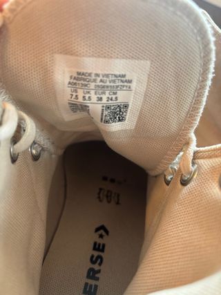 Converse All Star Beige Talla 38 Plataforma