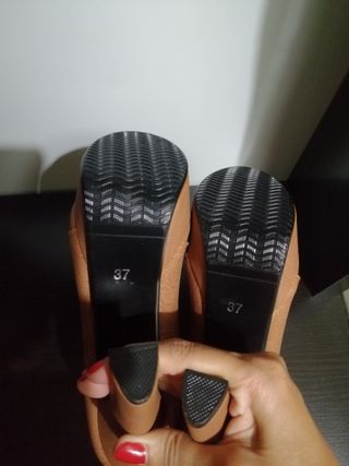 Botines de cordones marrones talla 37
