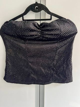Top fiesta lentejuelas negro Inside